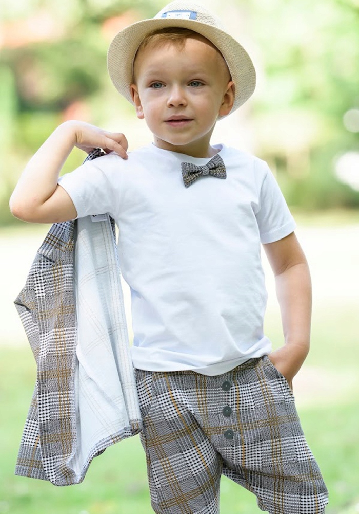 Garnitur w kratę HONEY r.122 Kolor wielokolorowy