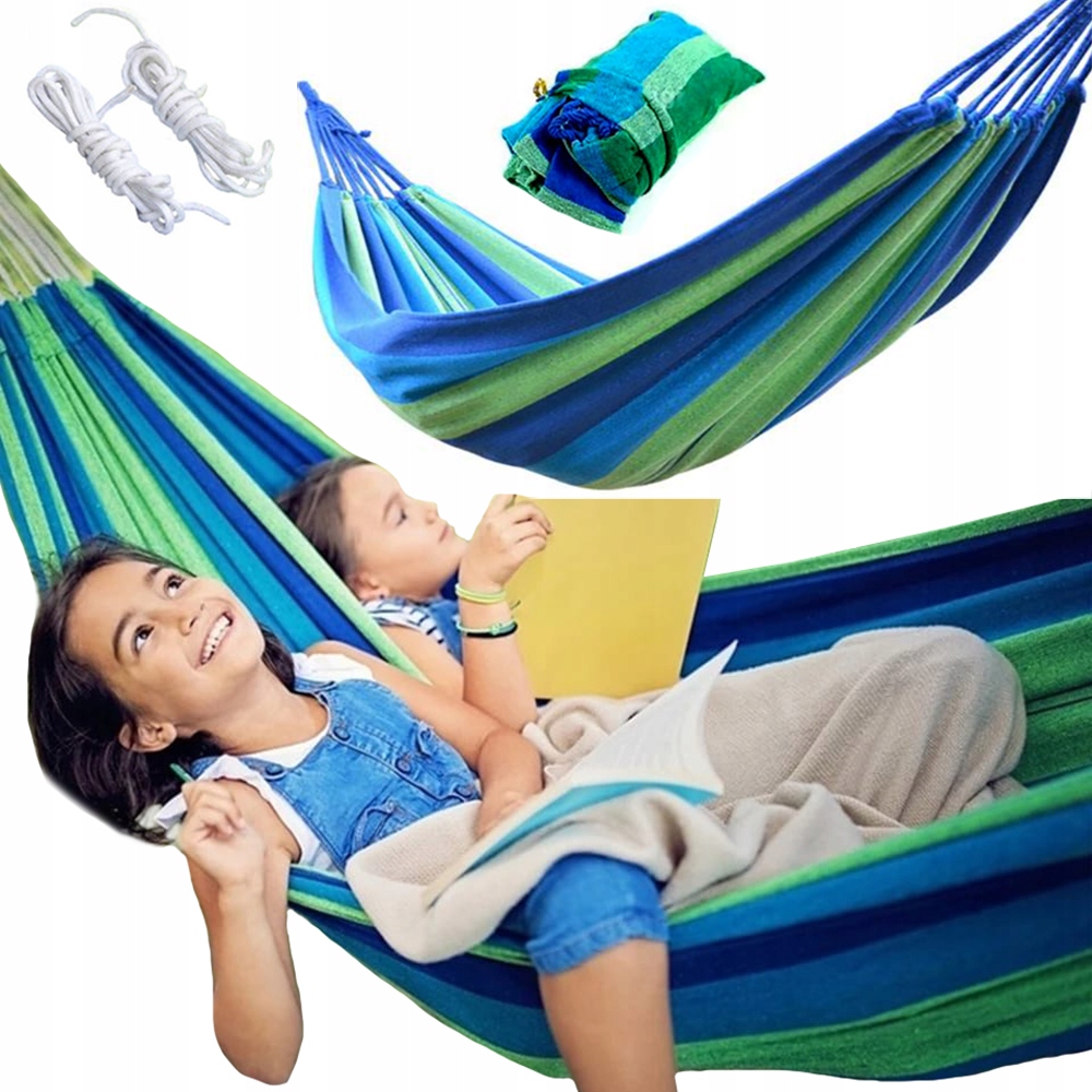 

Duży Hamak Ogrodowy Dwuosobowy Huśtawka 200x160