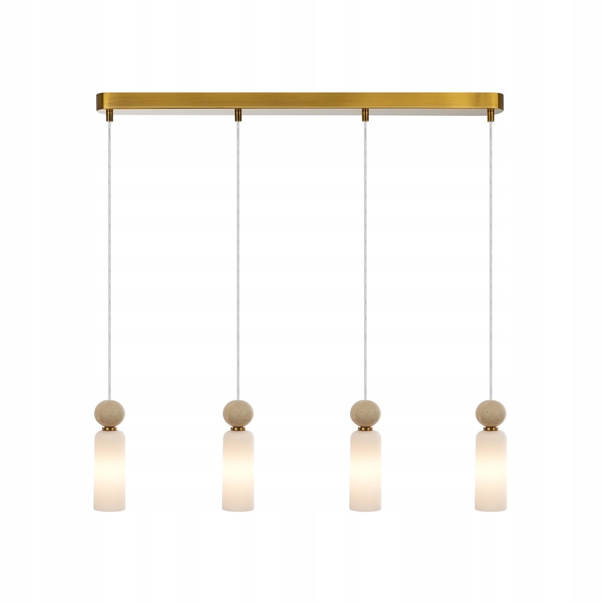 Santos, Štýlová, dekoratívna zlatá závesná lampa nad stôl, 4 X G9