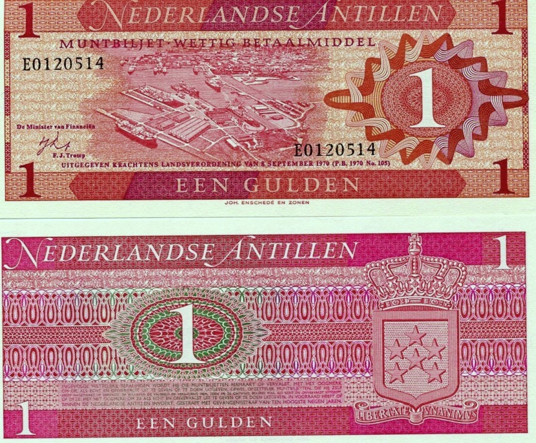 # ANTYLE HOLENDERSKIE - 1 GULDEN - 1970 - P-20a - UNC