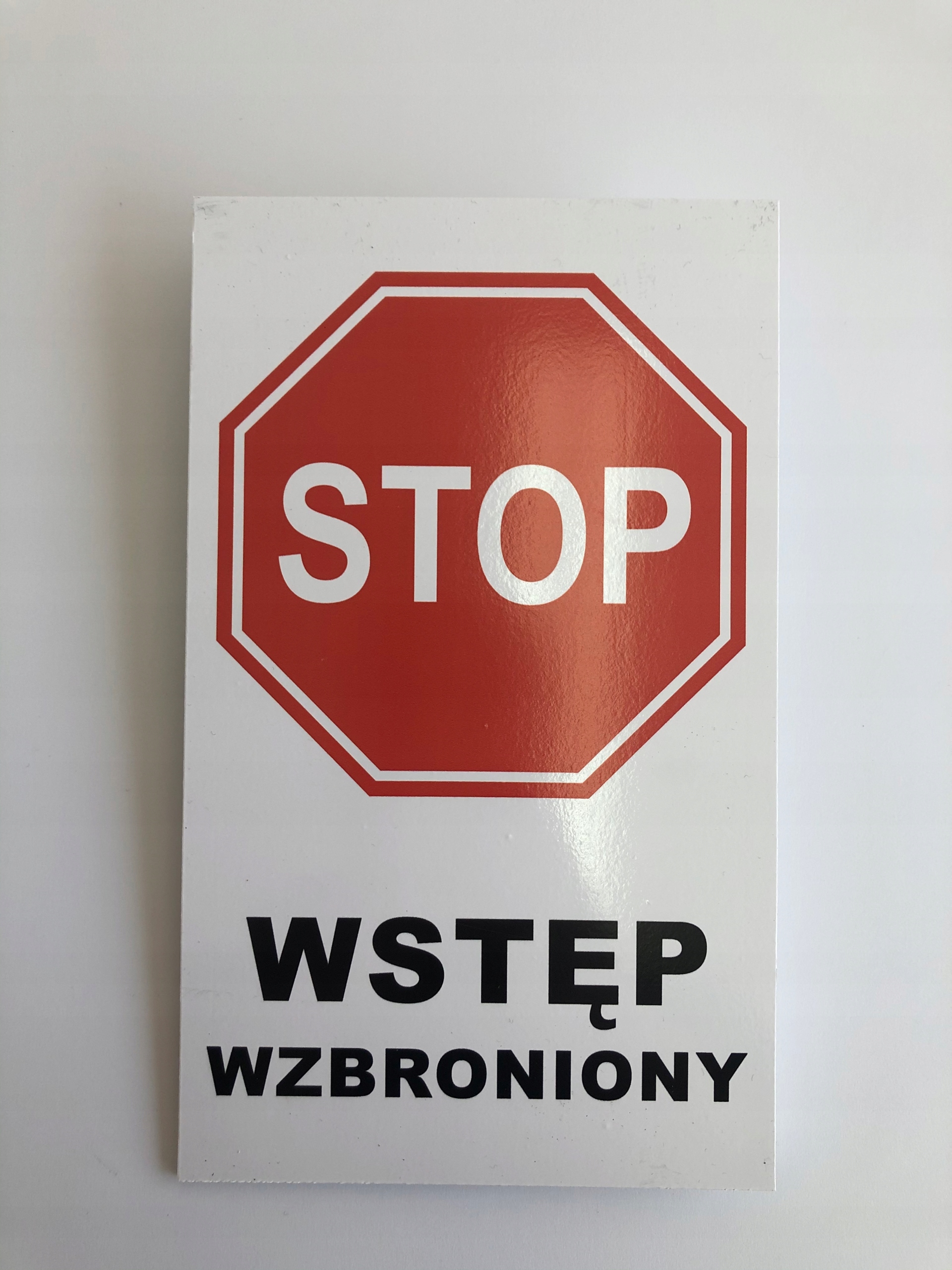 ZNAK TABLICZKA PCV Teren Prywatny WSTĘP 15x25cm Marka inna