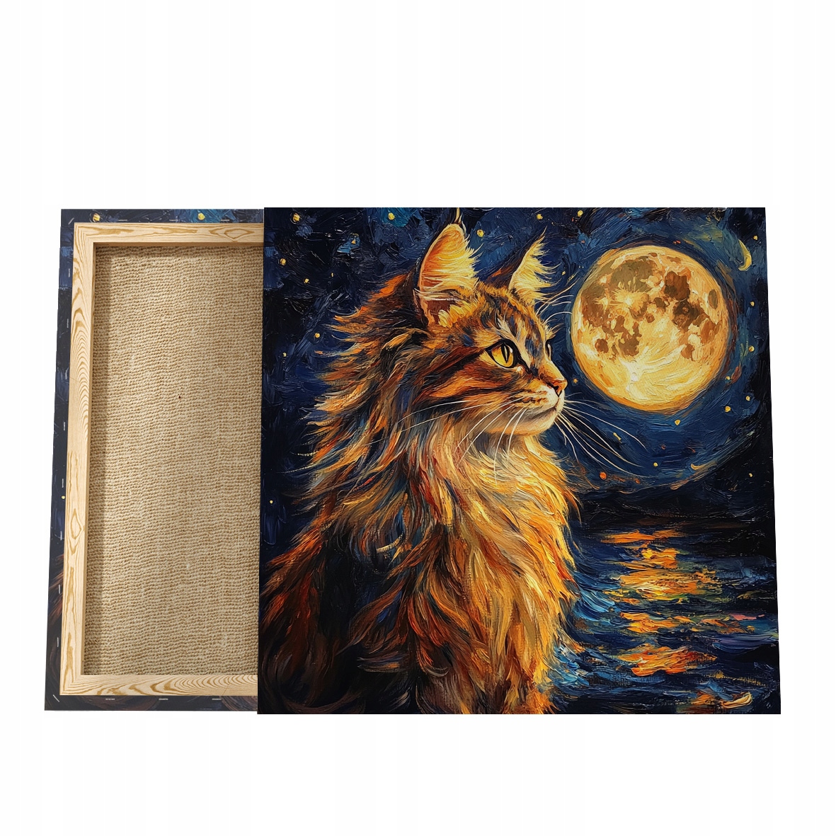 Obraz s kočkou Van Gogh Plátno, Obraz na plátně s kočkou, Portrét kočky