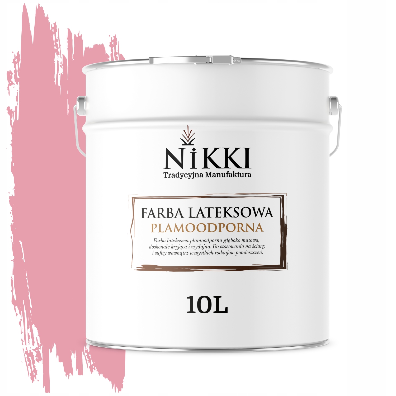 Latexová Farba Odolná Voči Škvrnám Ružová H3445 10L Hlboká Matná Na Steny