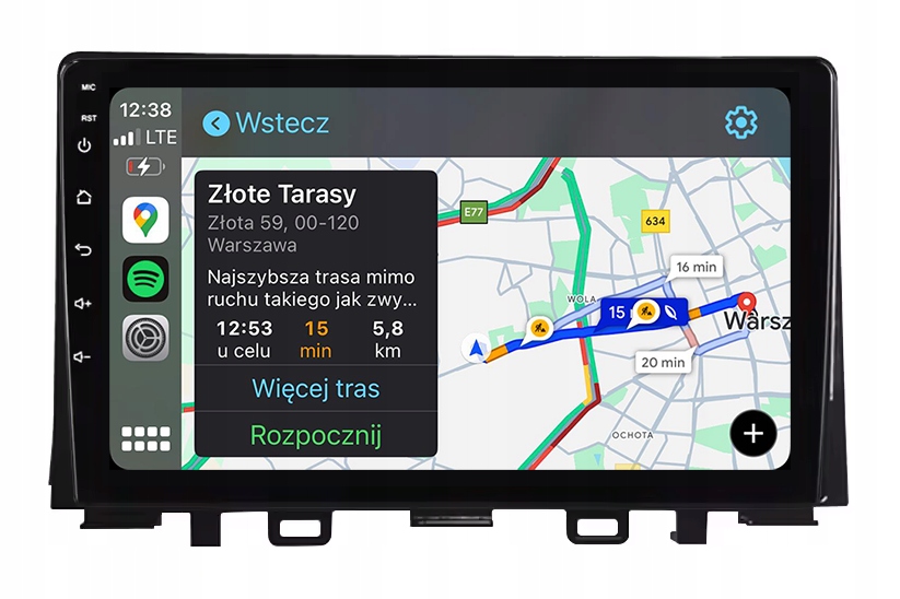 Kia Rio 2017+ Radio Navigace Android Carplay Mapy Aplikace