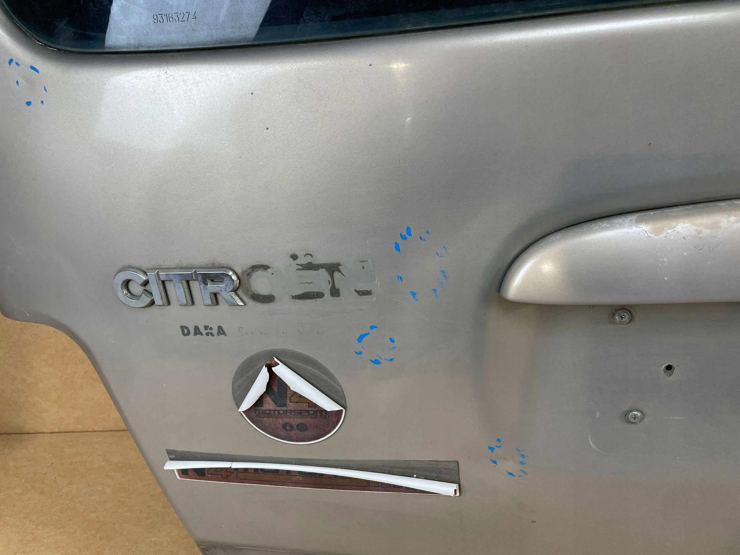 trunk door boot rear part rear CITROEN BERLINGO and 1996-2002