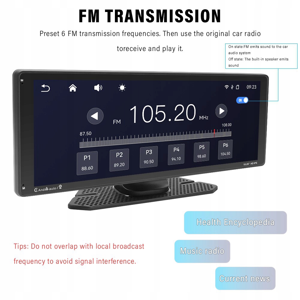 Wireless Carplay Car Bluetooth MP5 Player Auto FM Radio with Reverse C Model carplay