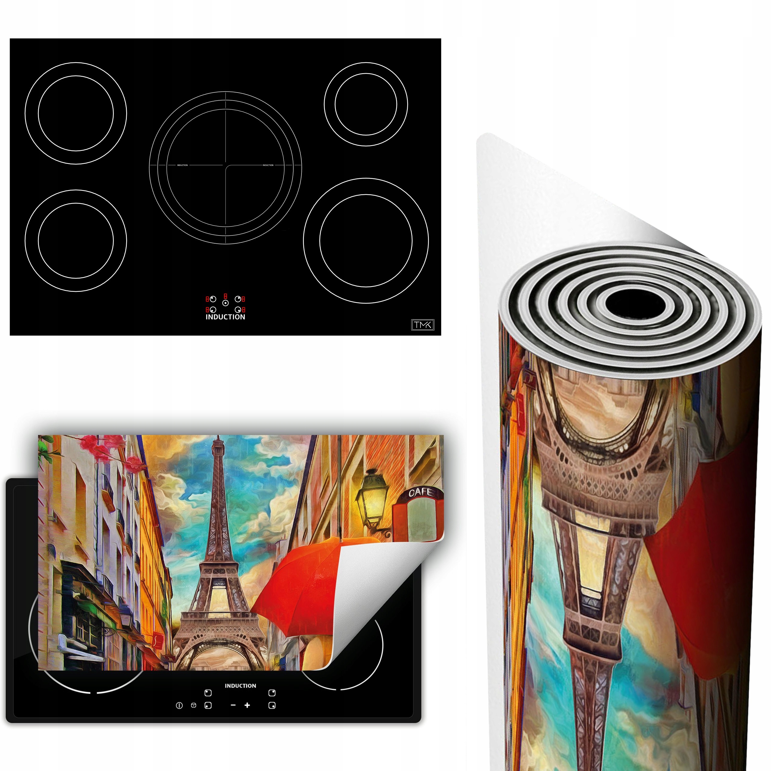 Vinylová Podložka Na Ochranu Kuchyňské Desky 90x52 barevná Paříž