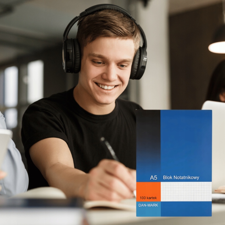 Blok biurowy A5 KRATKA 100 kartek mix wzorów DANMARK komfort pisania Rodzaj inny