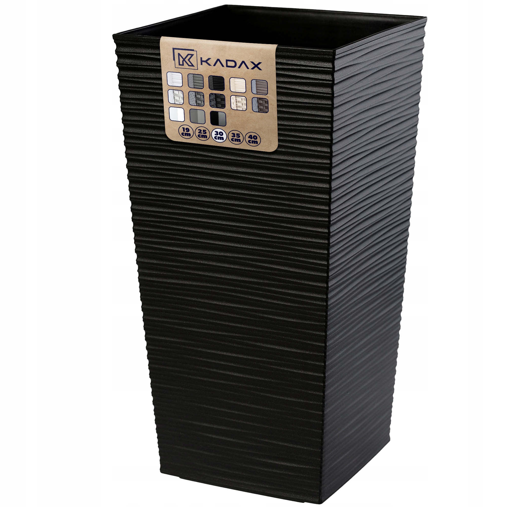 

Doniczka Z Wkładem Donica Na Kwiaty 57 CM Czarna