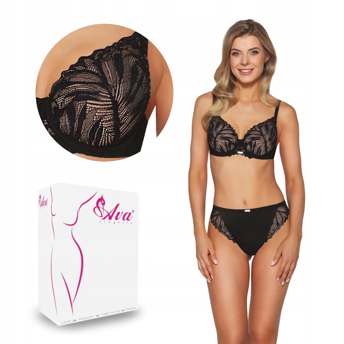 Podprsenka Push Up Av 2104 černá 90B