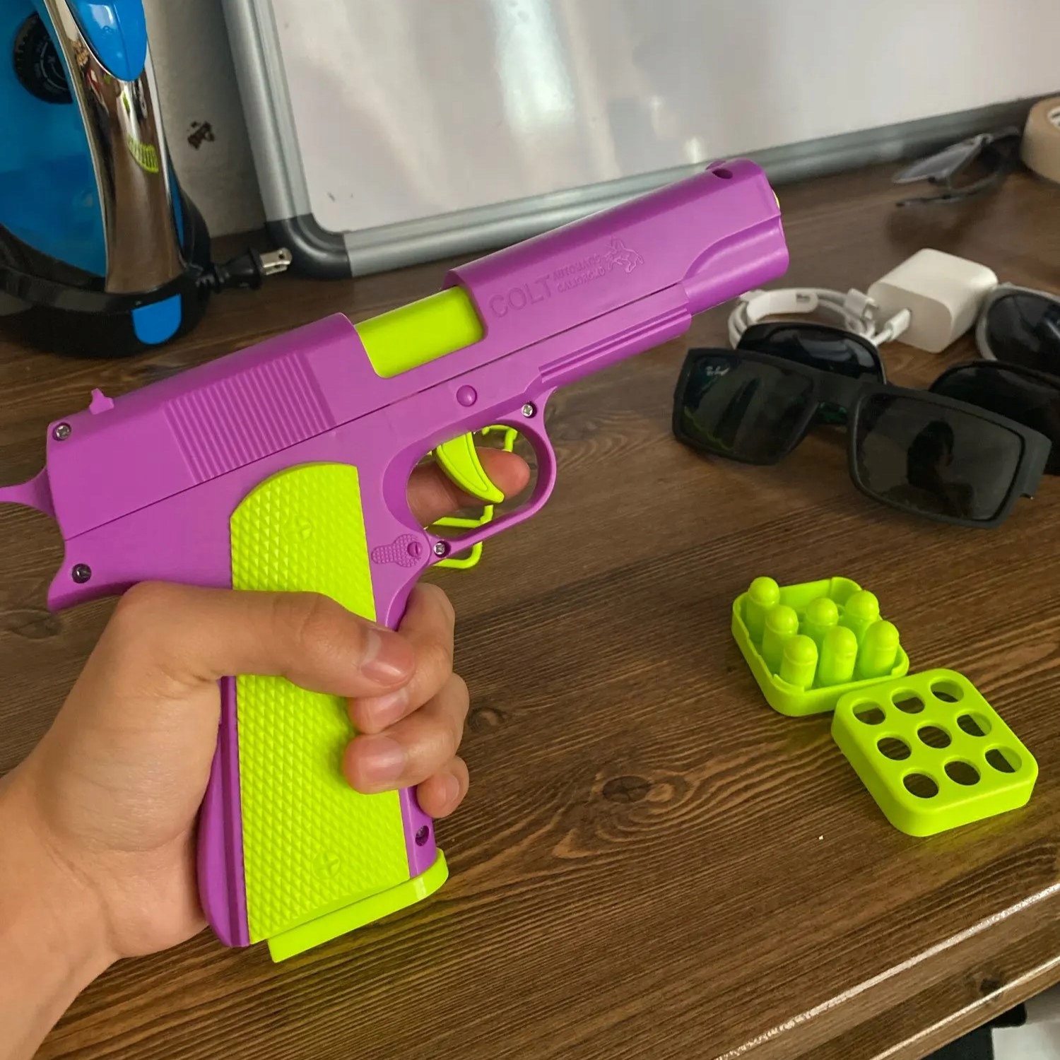 TIKTOK FIDGET TOY PISTOLET COLT M1991 REPLIKA REALISTYCZNY stress shot HIT EAN (GTIN) 5906068605797