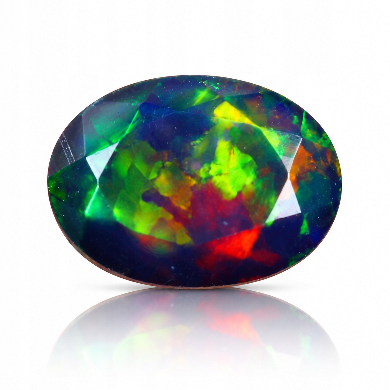 Přírodní opál černý 1.09 ct Ovál Etiopie certifikát Wbd