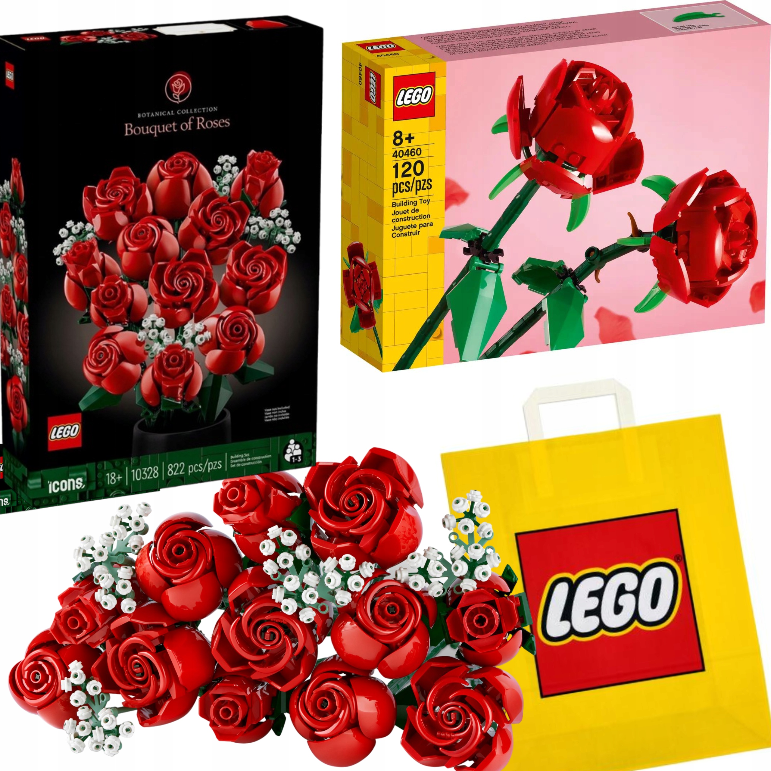 Lego Icons 10328 Kytice Růží dárek Lego 40460 Dárek