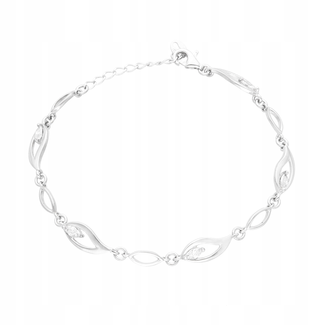 Náramek se zirkony stříbro