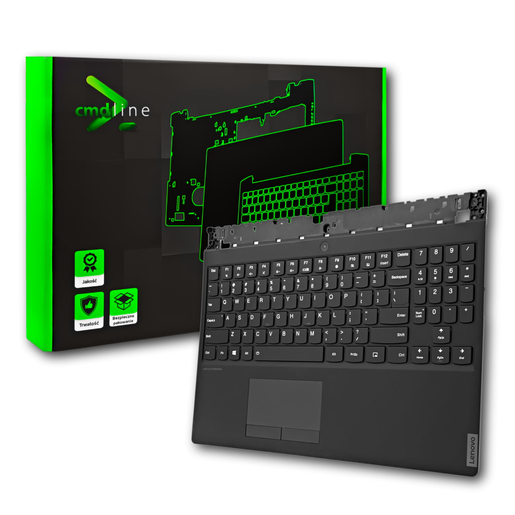 Obudowa Palmrest Klawiatura Do Lenovo Legion Y530-15ICH White