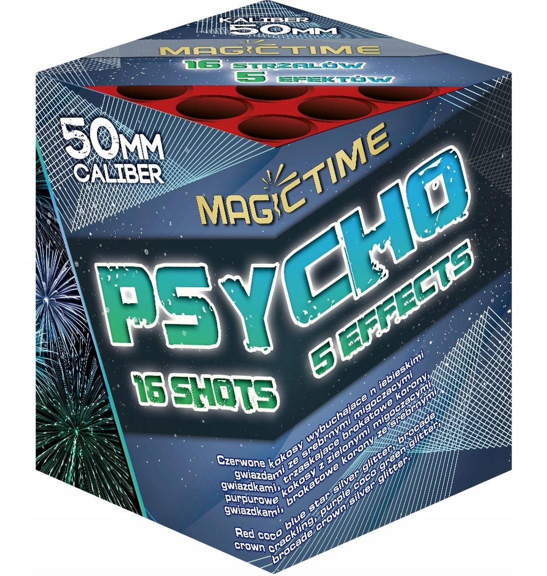 

Bardzo Duża Wyrzutnia Psycho 16 Strzałów Kal 50 mm