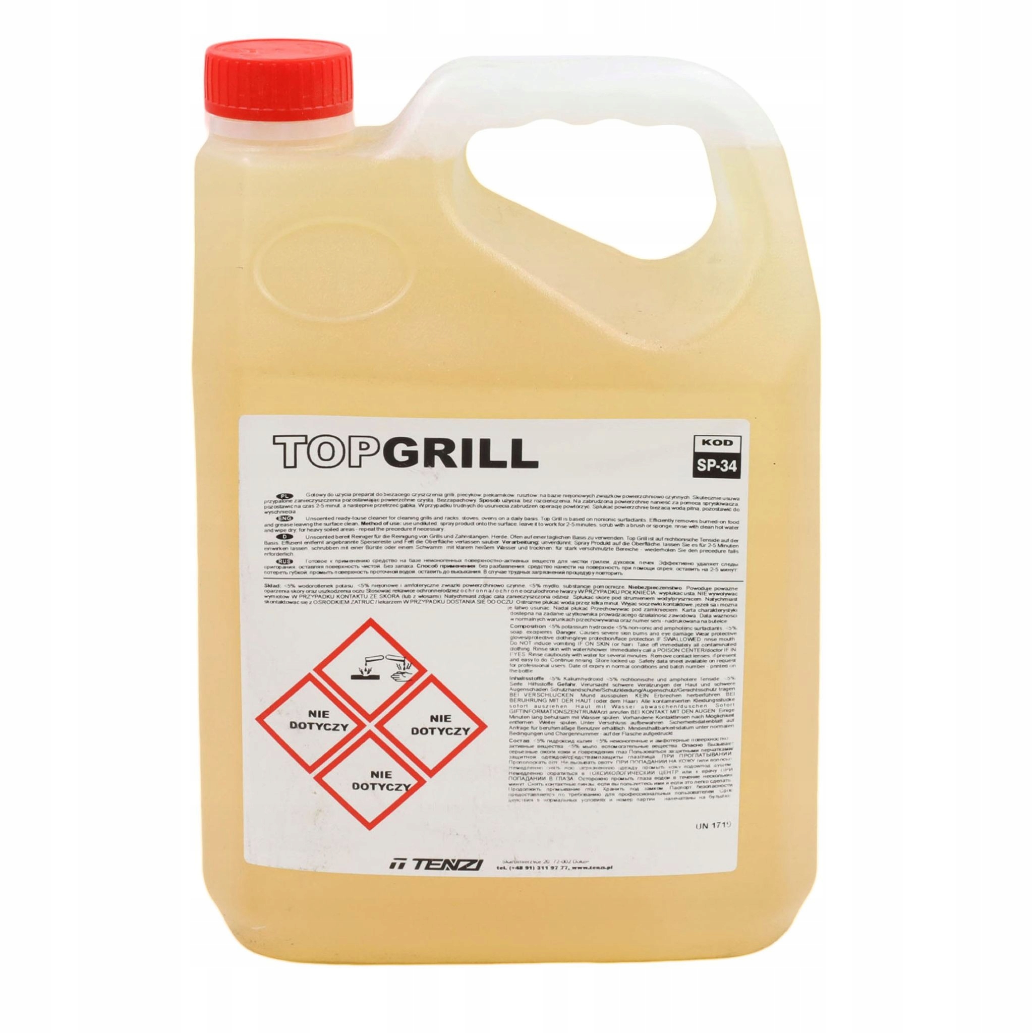Levně Tekutý prostředek na mytí grilů a trub Tenzi Top Grill SP34/005 5L