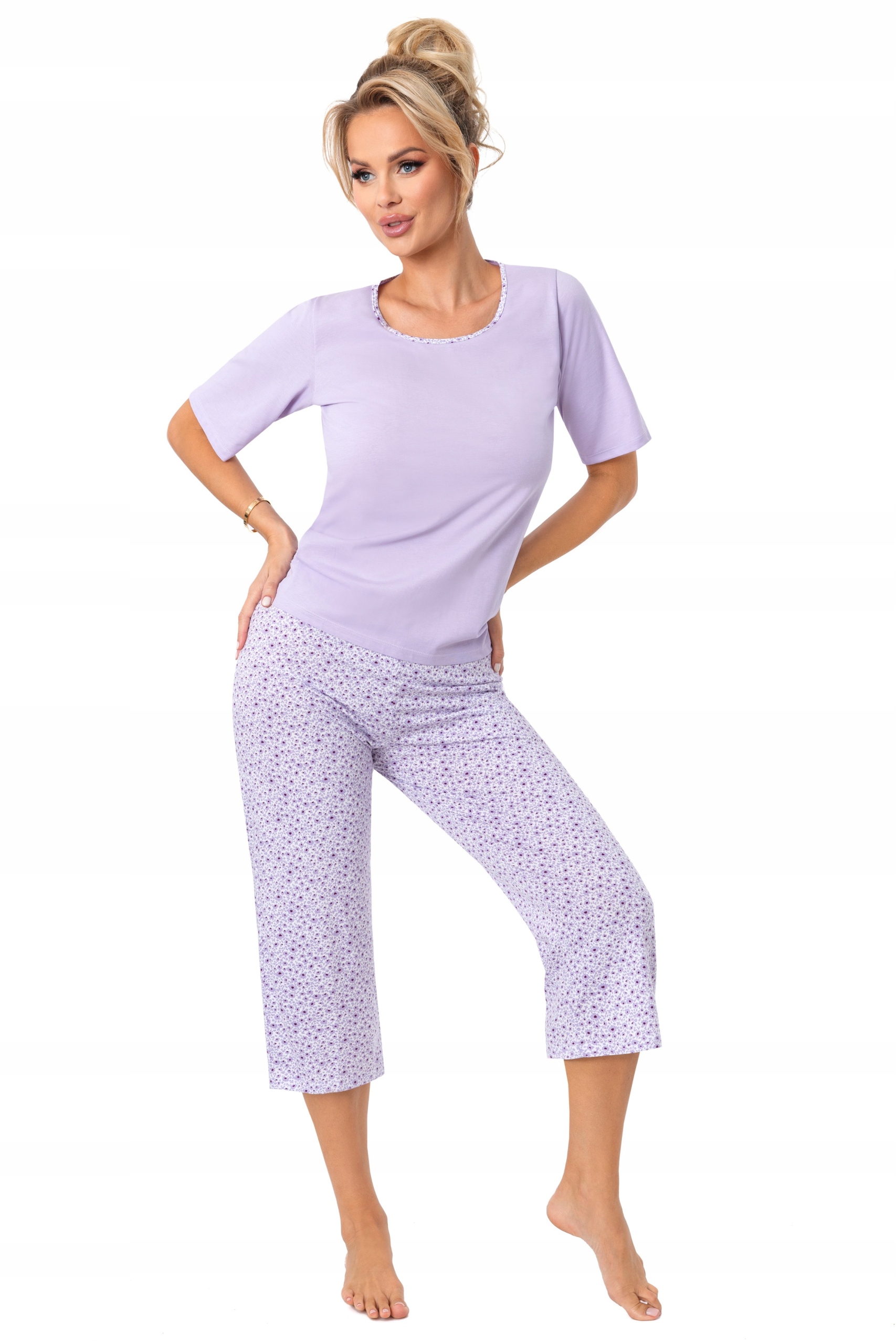 Dámské Pyžamo Fiorella 3/4 S fialové