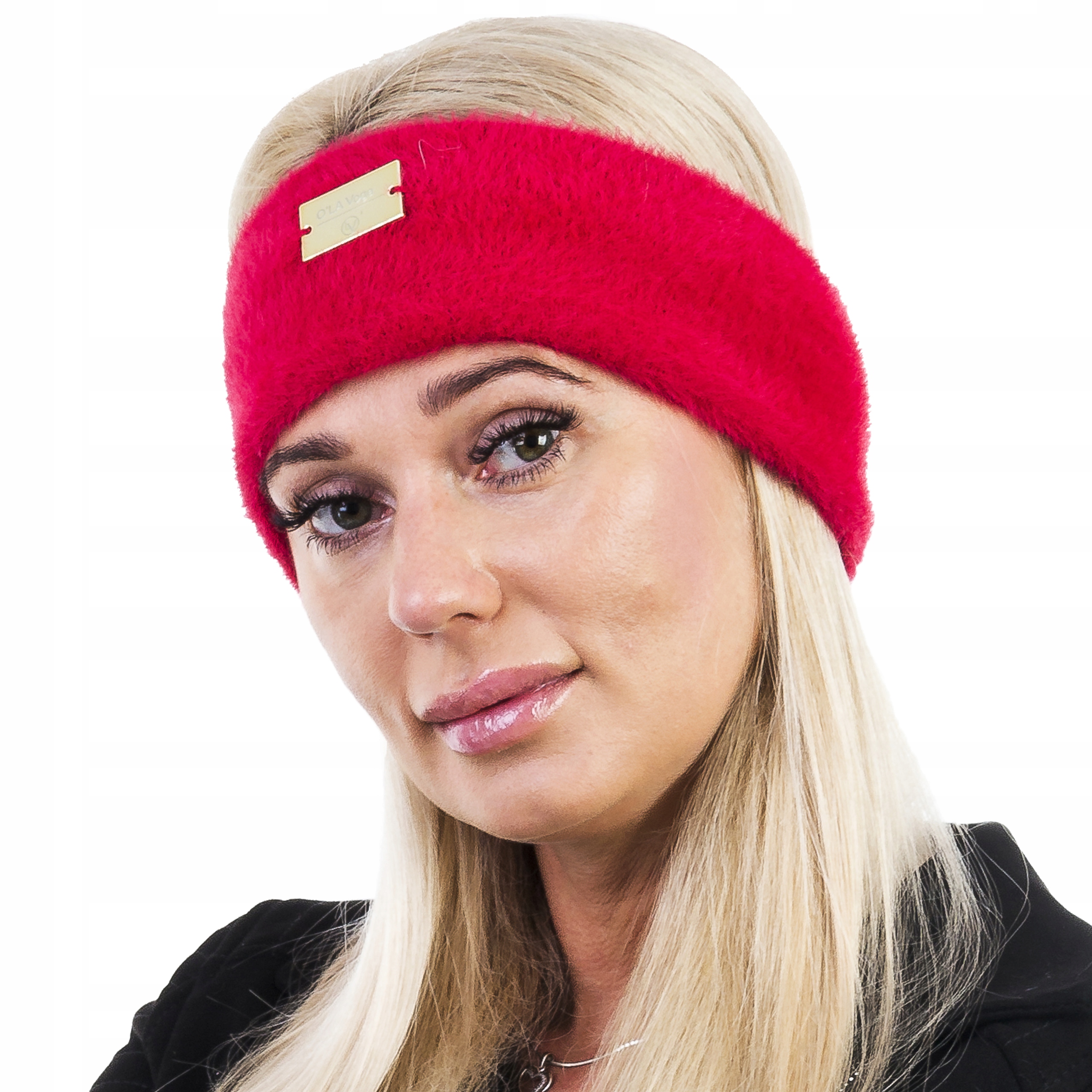 

C273 Opaska Turban Gładka Czerwona
