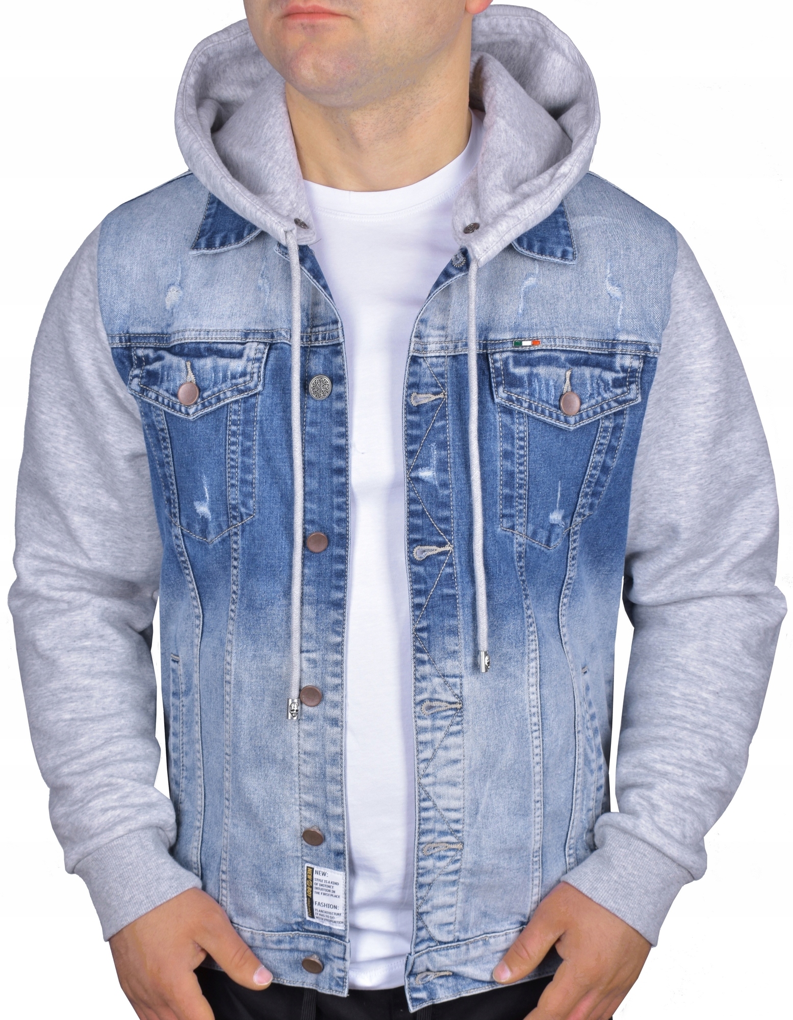 

Jeansowa Męska Kurtka Wiosenna