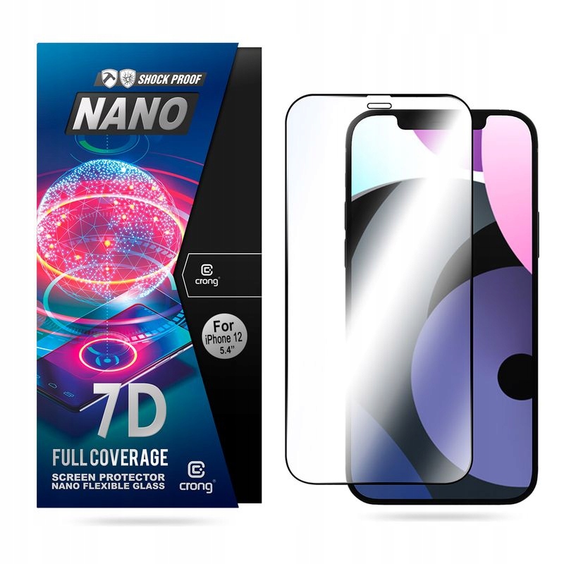 

Crong 7D Nano Szkło hybrydowe do iPhone 12 Mini
