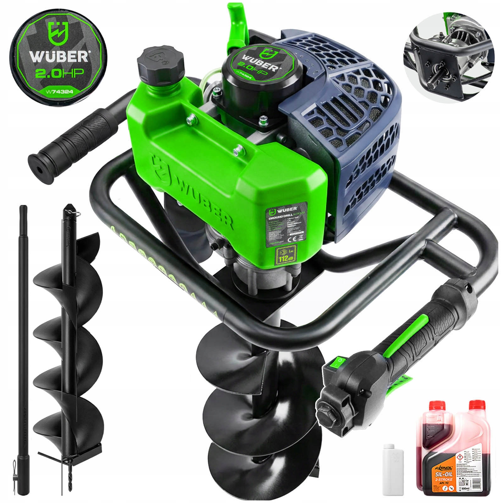 Půdní Benzínová Vrtačka Vrták Do Země Prodlužovačka Vrták 30 CM Silný