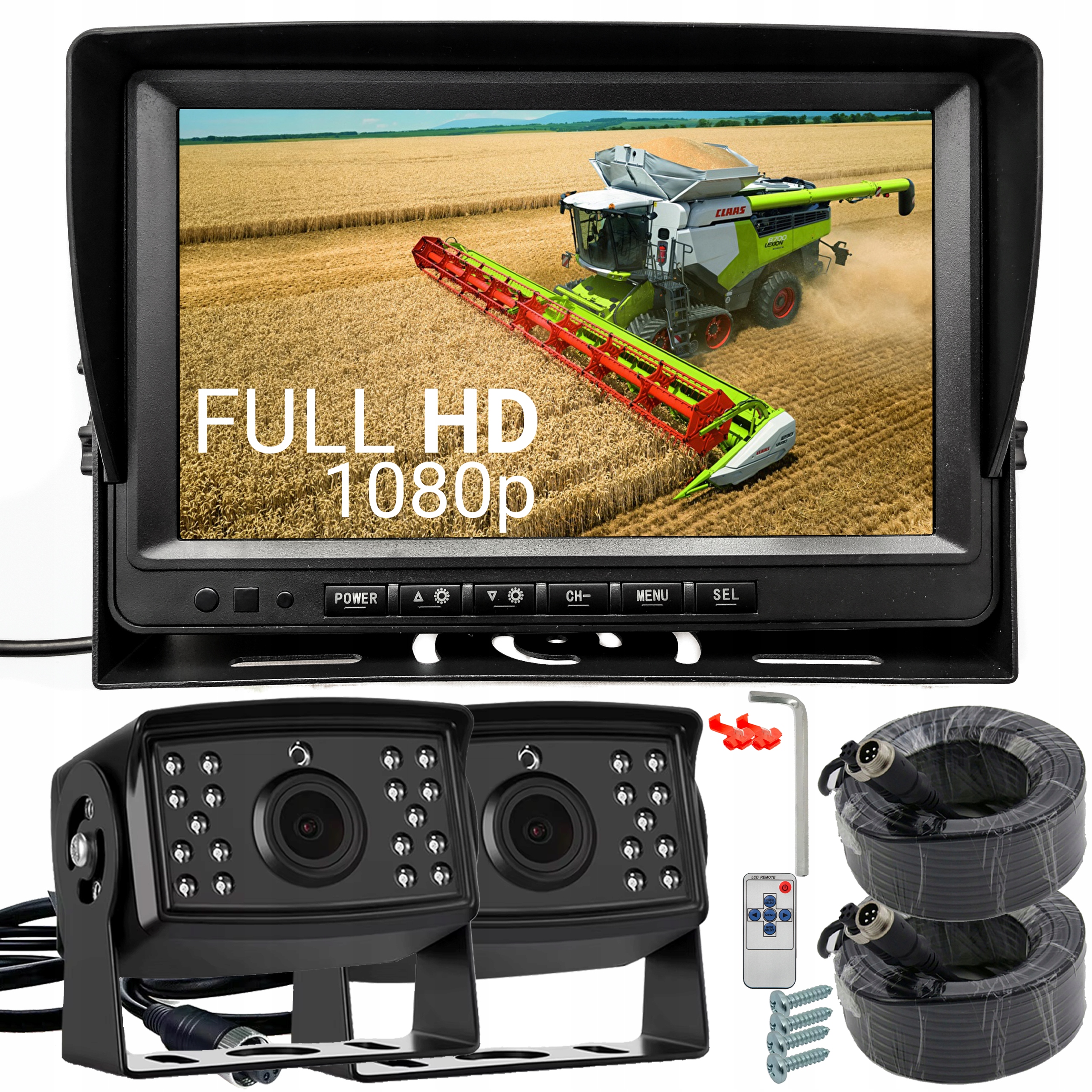 AHD9016 KAMERA COFANIA MONITOR LCD 9" 12-36V FULL HD SONY KOMBAJN TIR BUS