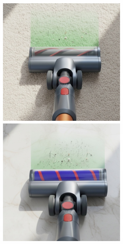 Tyčový vysavač bezdrátový vysavač Dekraft F16 PRO LED 70 min HEPA 8 v 1 Filtr HEPA