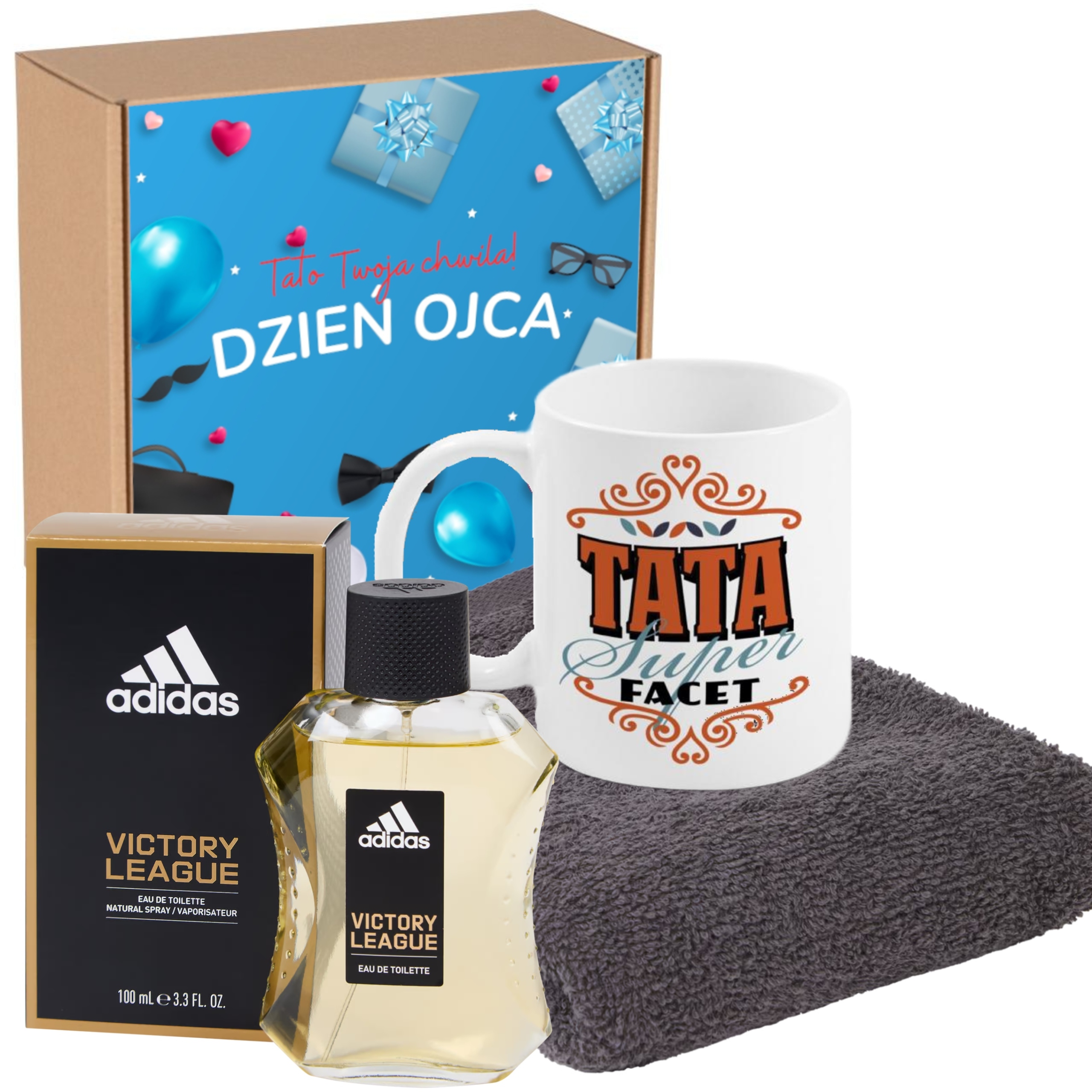 Zestaw Na Dzień Ojca Dla Taty Od Dziecka Kubek Perfumy Adidas