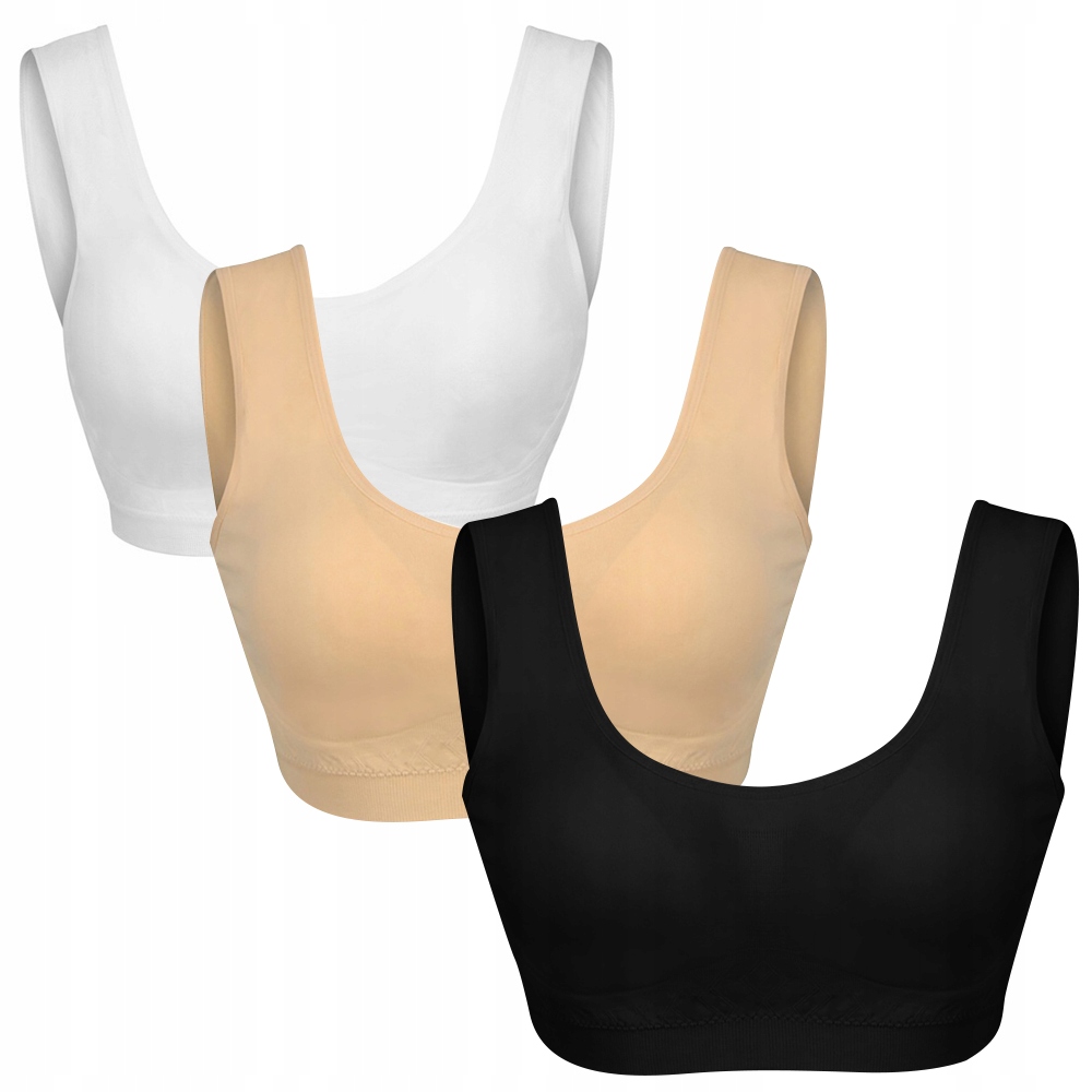 

3 Sztuki Duży Biustonosz stanik Top Zestaw 5XL