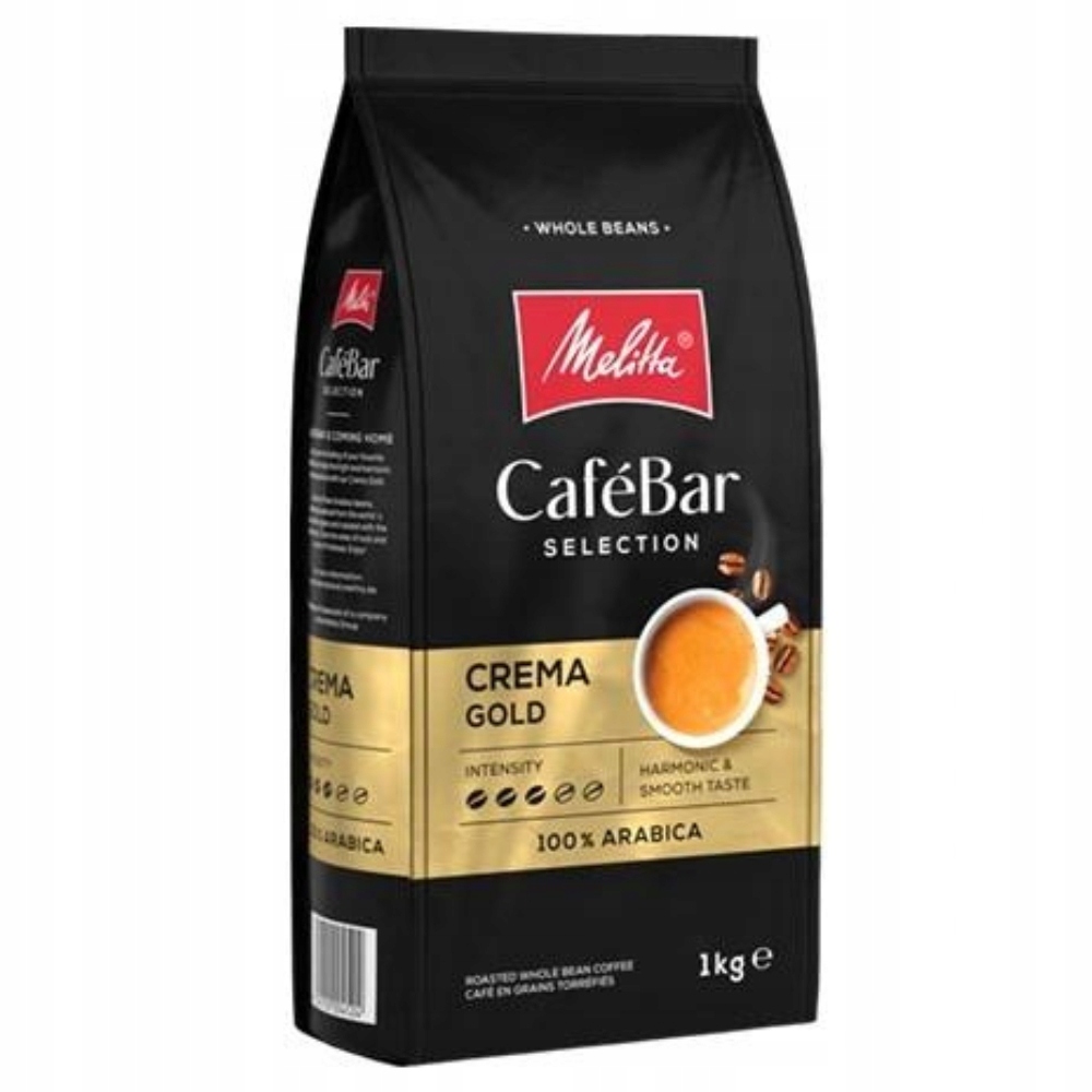 Levně Káva zrnková Melitta CafeBar Crema Gold 1 kg 100% arabica 1 kg