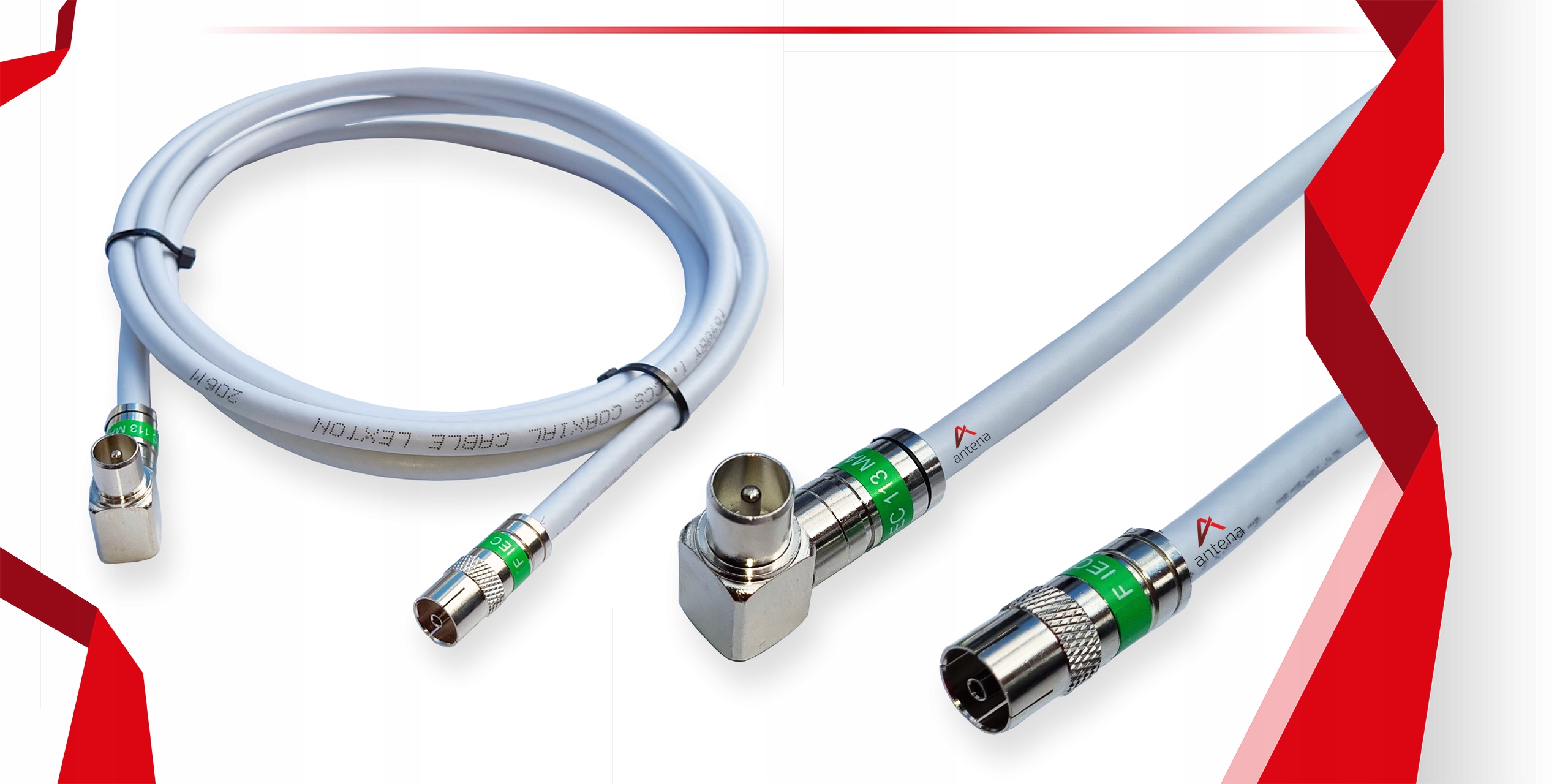 GOTOWY! Kabel ANT Wtyk ANT KĄT i Gniazdo ANT 11M Model Kabel antenowy połączeniowy ze złączami 11m