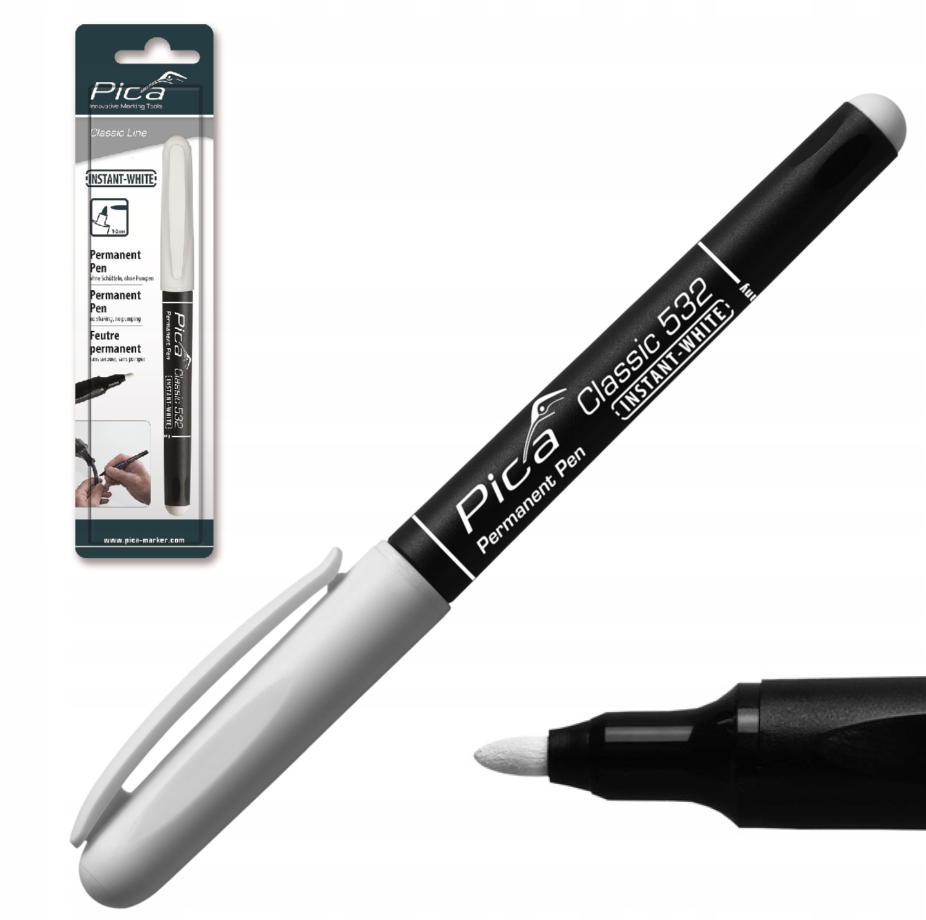 Pica 532 Pisak marker znacznik biały 1-2mm