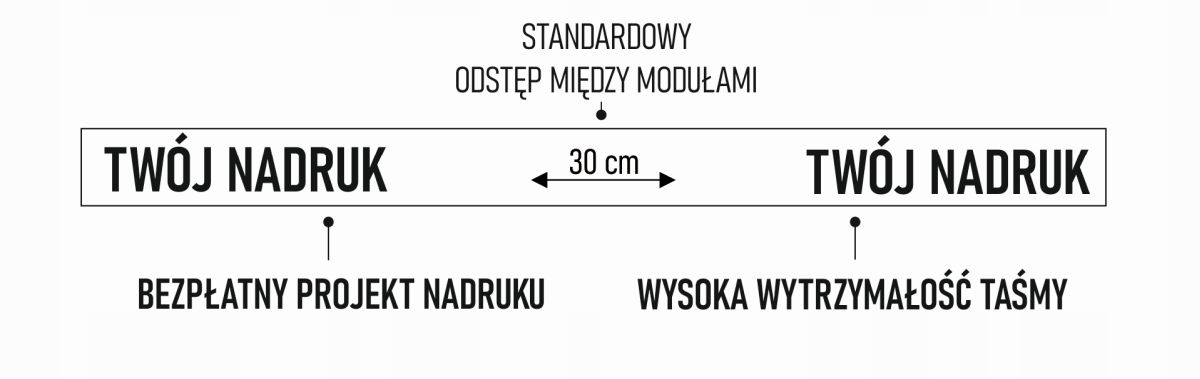 Taśma spinająca PP polipropylenowa z NADRUKIEM 16 Marka inny
