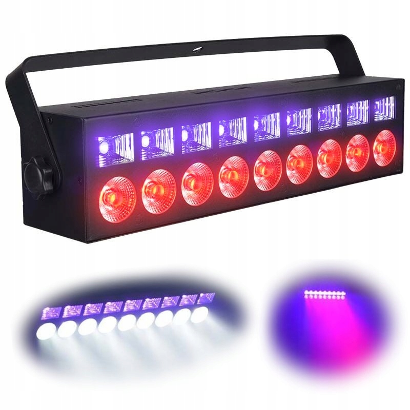 LIGHT4ME Lampa Dyskotekowa Ultrafioletowa Stroboskop Rgb Uv Fluo Party Led