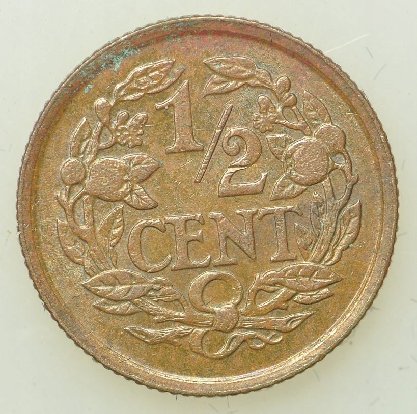Holandia - 1/2 centa 1937