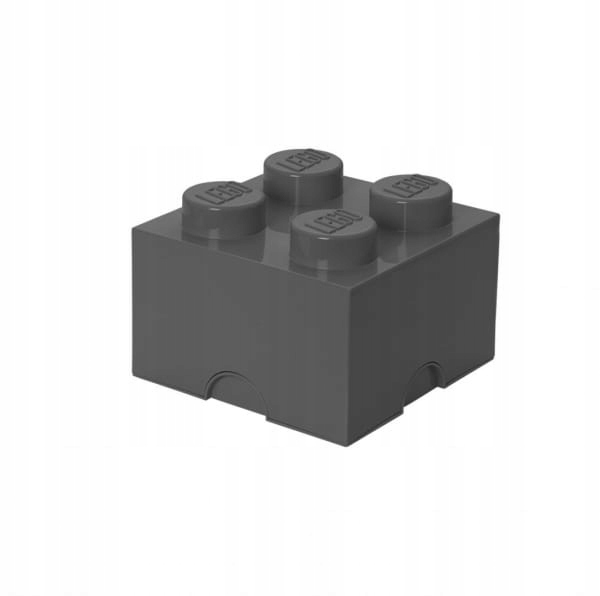 Lego 40031754 Pojemnik klocek Lego z 4 wypustkami ciemno szary