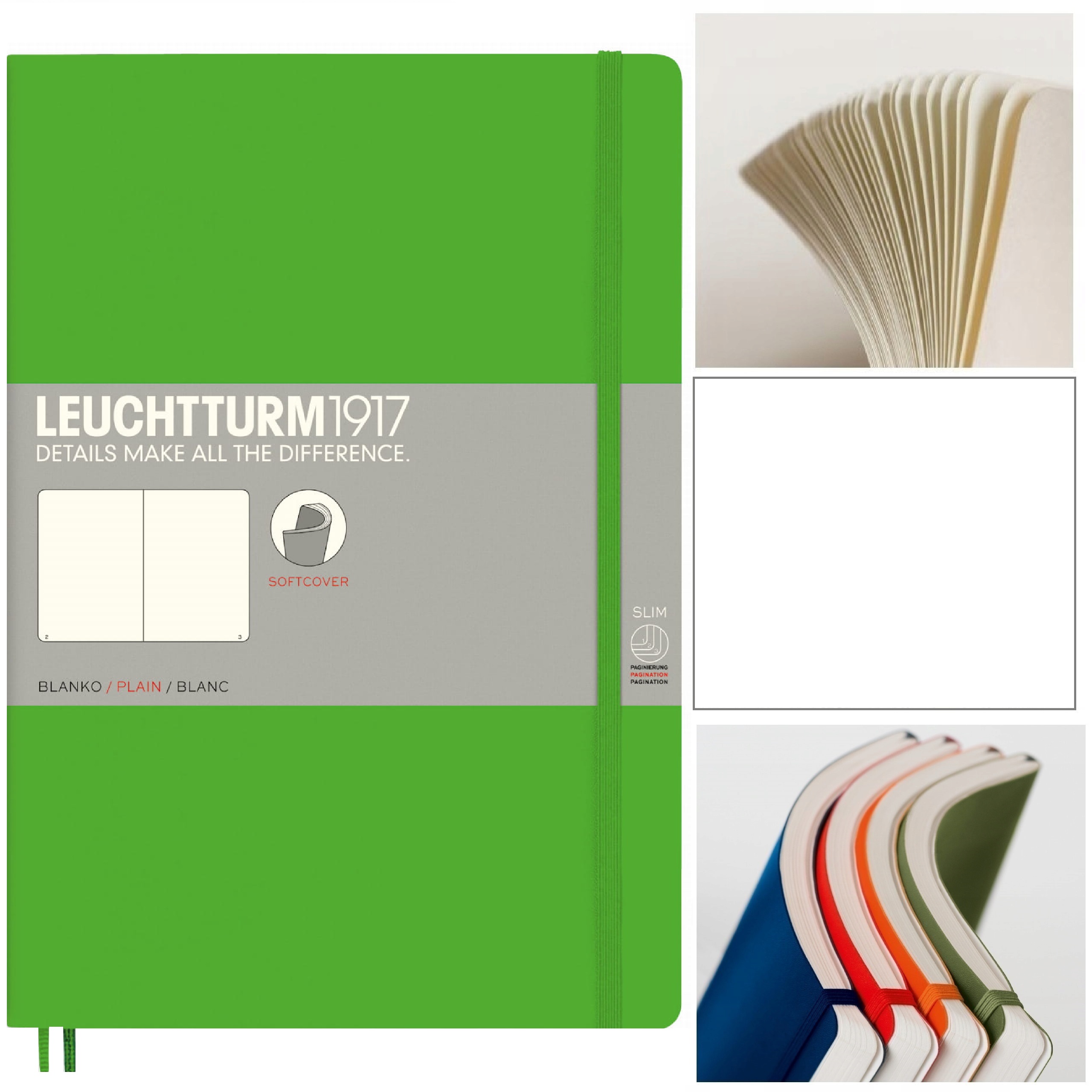 LEUCHTTURM1917 Notatnik Notes B5 Gładki miękka oprawa szkicownik J. Zielony
