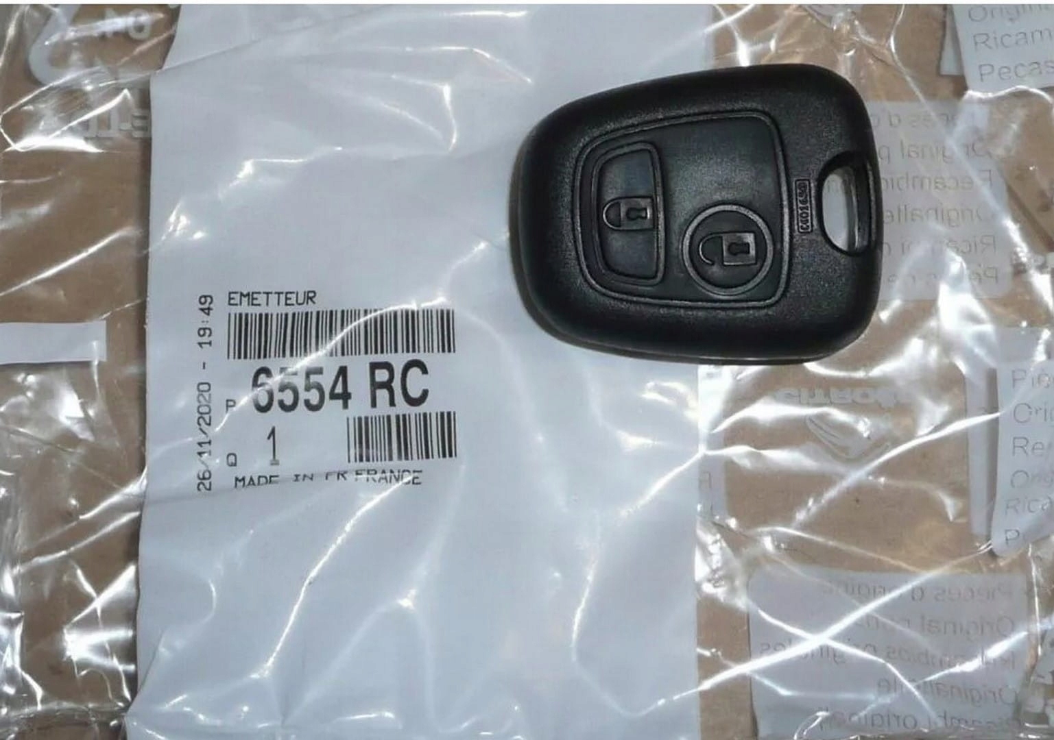 Kluczyk 6554RC Peugeot 107,207,307 Oryginał