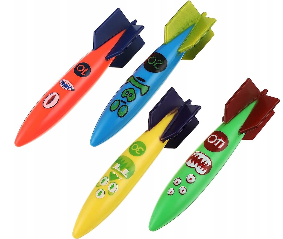 ZABAWKI DO WODY BASENU ZESTAW DO NURKOWANIA LATO Z MEDUZY I RAKIETA 26SZT Bohater Inny