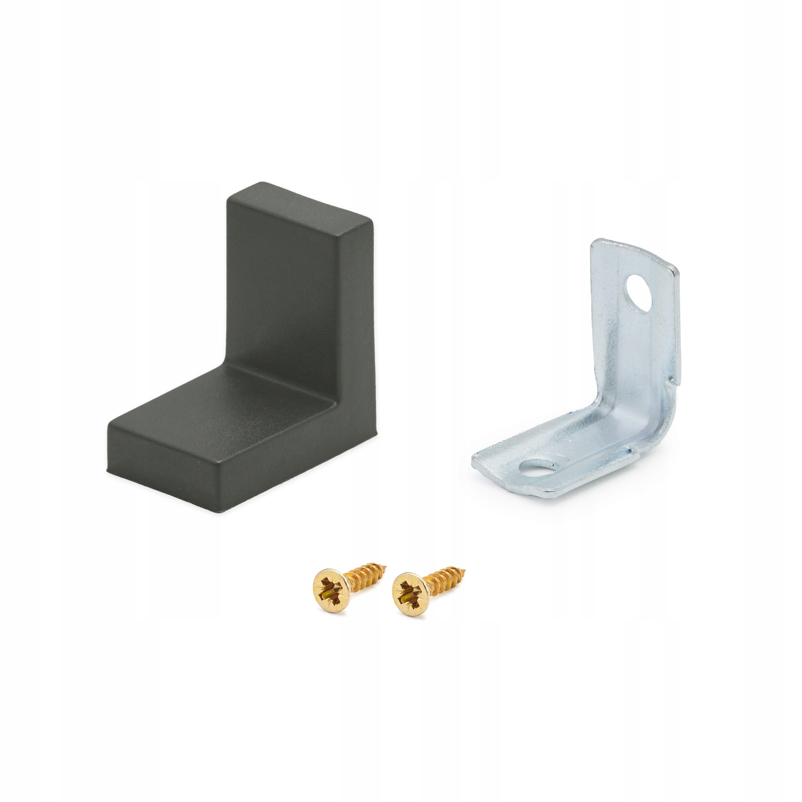 100 Ks Nábytkový Úhelník Konektor Komandorek Držák Podpěra Police Grafit