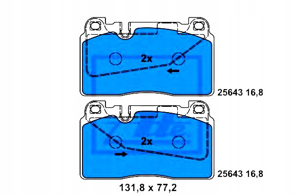 Ate Komplet Brzdových Destiček Přední Audi A6, A7, Q5 Asistent řidiče #28