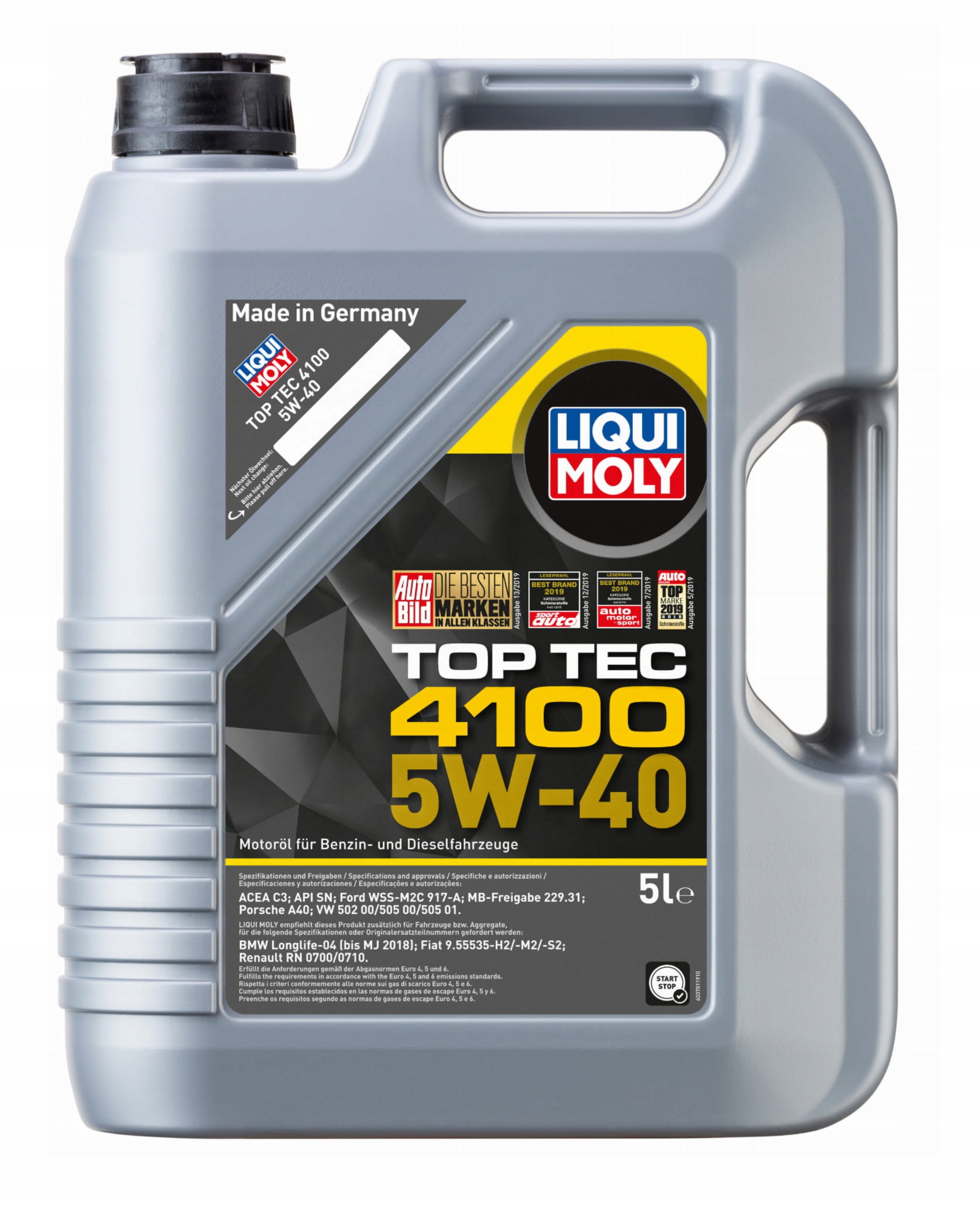 Olej Liqui Moly Top Tec 4100 5W40 5L 3701