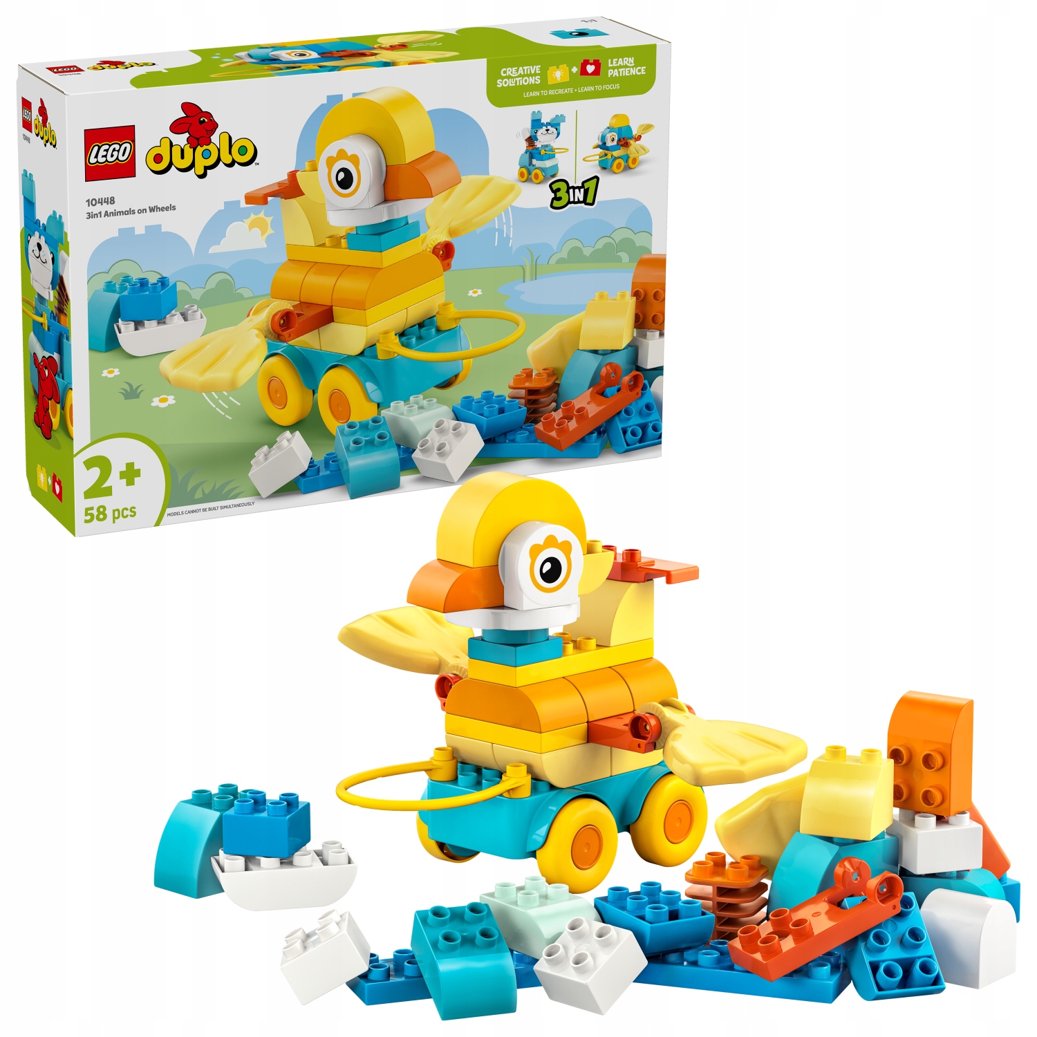 Lego Duplo 10448 3 v 1: Zvířátka na kolečkách