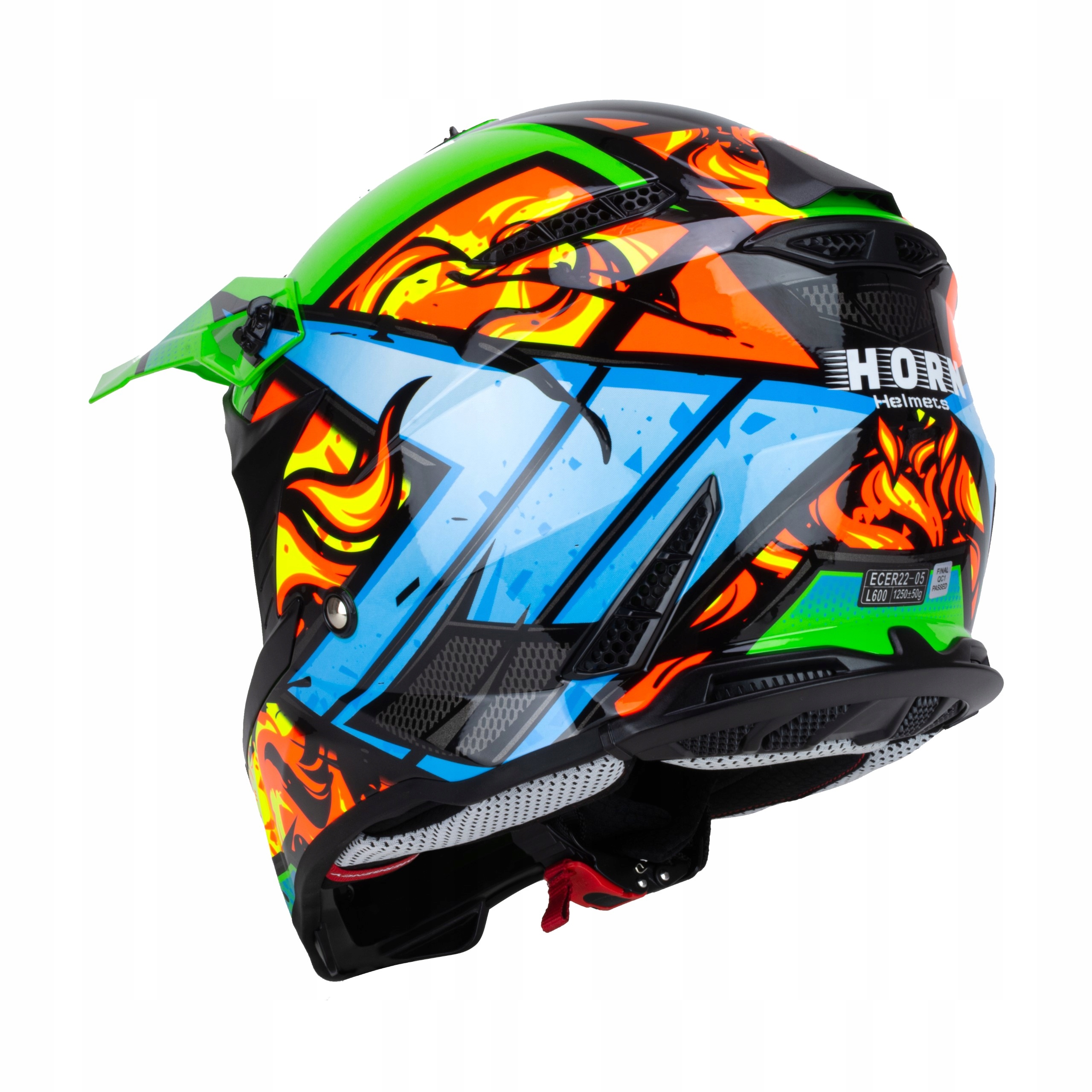 HORN KASK MOTOCYKLOWY H303 CROSS QUAD + GOGLE L Producent Horn