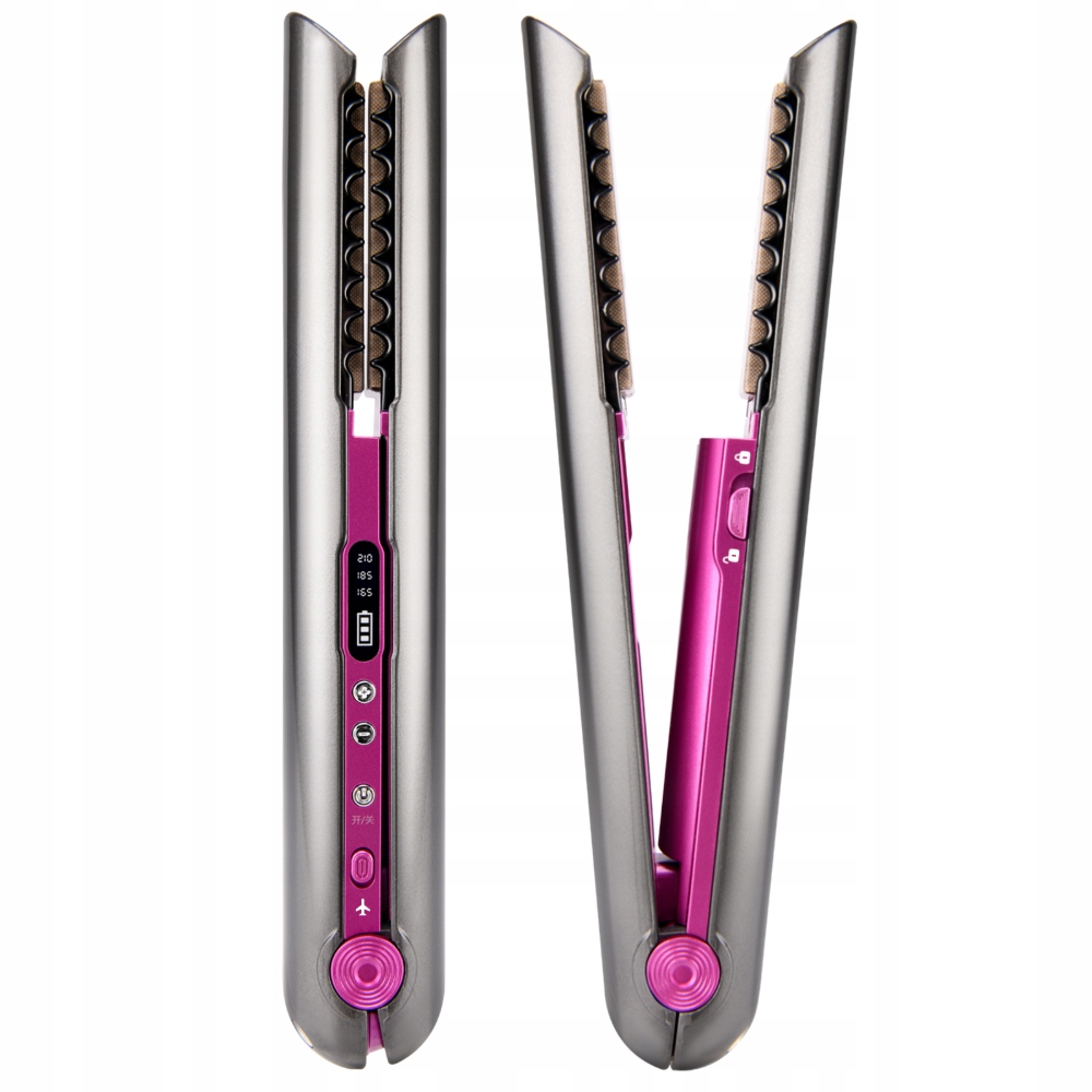 Bezprzewodowa Prostownica i Lokówka do Włosów 2w1 4000mAh, 3 Temperatury (210°C 185°C 165°C)