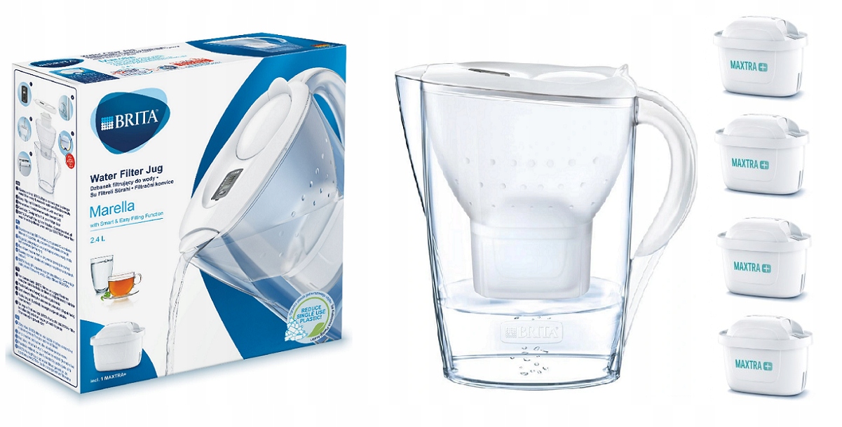 

Dzbanek Brita Marella Cool biała z 4 wkładami
