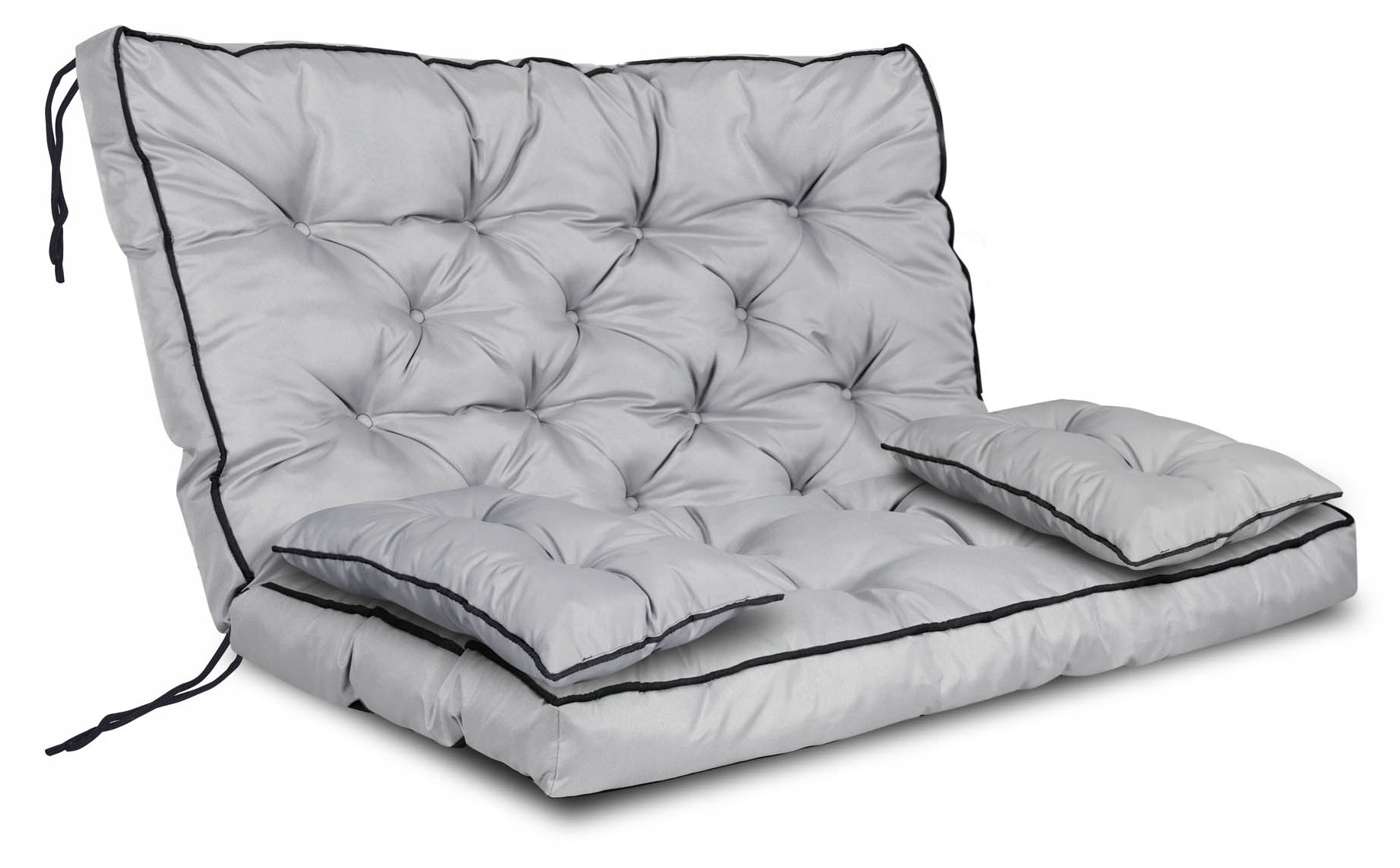 Vysoký záhradný set s lemom 120x60x50 cm sivý