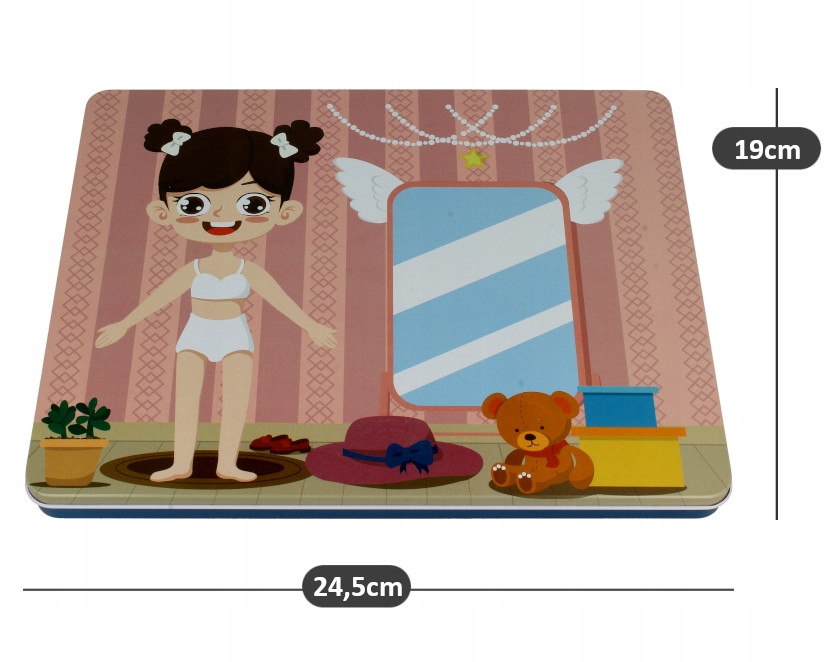 UKŁADANKA PUZZLE MAGNETYCZNE EDUKACYJNE PROJEKTOWANIE STROJÓW SALON MODY Liczba elementów 83