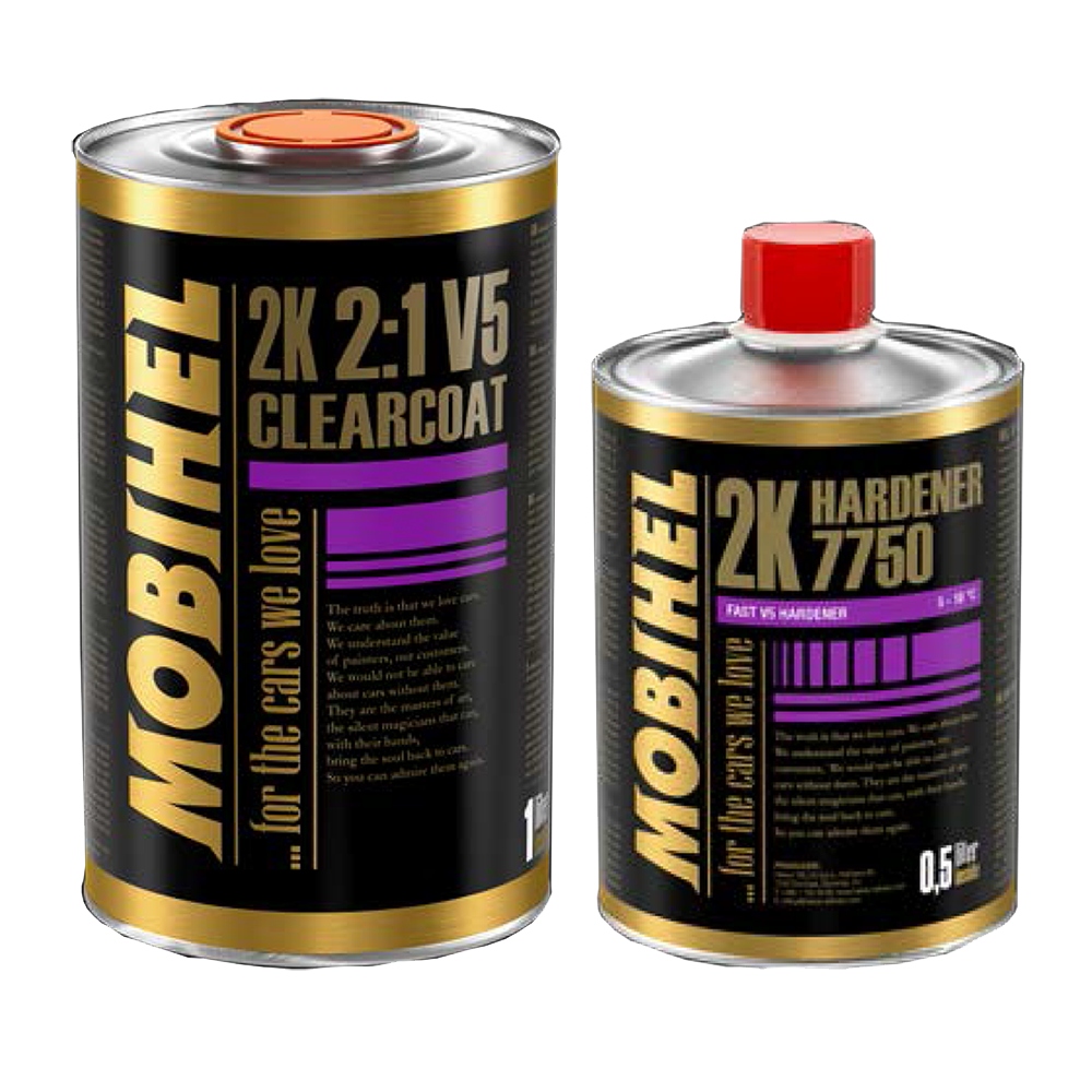 Mobihel Lakier bezbarwny 2K V5 As 2:1 1L+ 0,5L utw. szybki 7750
